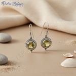 将图像加载到图库查看器中, 925纯银黄水晶耳环(女士款)| 垂坠式耳环