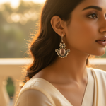 Load image into Gallery viewer, 925 Silver Rose Quartz Earrings for Women | Dangle Earrings