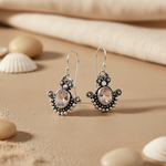 Load image into Gallery viewer, 925 Silver Rose Quartz Earrings for Women | Dangle Earrings