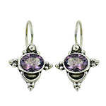 Load image into Gallery viewer, 925 Silver Amethyst Drop Earrings | Women's Jewelry Gift