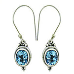 Load image into Gallery viewer, 925 Silver Blue Topaz Earrings for Women | Gemstone Jewelry