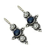 Load image into Gallery viewer, 925 Silver Blue Stone Earrings for Women | Dangle Earrings
