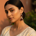 将图像加载到图库查看器中, 925纯银红玉髓水滴耳环(女士款)| 宝石首饰