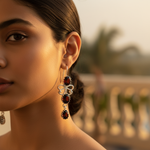 将图像加载到图库查看器中, 925 Silver Garnet Drop Earrings for Women | Gemstone Jewelry