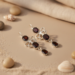 将图像加载到图库查看器中, 925 Silver Garnet Drop Earrings for Women | Gemstone Jewelry