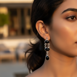 将图像加载到图库查看器中, 925 Sterling Silver Black Onyx Dangle Earrings | Women's Jewelry