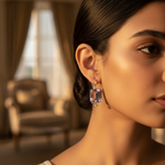 Load image into Gallery viewer, Silver Amethyst Drop Earrings for Women | Gemstone Jewelry