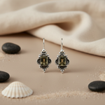 将图像加载到图库查看器中, 925 Silver Green Gemstone Earrings for Women | Dangle Earrings