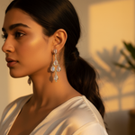 Load image into Gallery viewer, 925 Silver Moonstone Chandelier Earrings for Women | Gift Jewelry