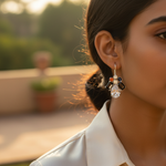 Load image into Gallery viewer, Silver Gemstone Earrings for Women | Statement Jewelry