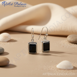 Load image into Gallery viewer, 925 Silver Onyx Stone Earrings for Women | Daily Wear Gift