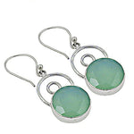 Load image into Gallery viewer, 925 Silver Chalcedony Drop Earrings for Women | Dangle Jewelry