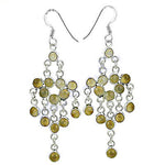 Load image into Gallery viewer, 925 Silver Chandelier Earrings with Green Gemstones | For Women