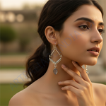 Load image into Gallery viewer, 925 Silver Rose Quartz Drop Earrings for Women | Gemstone Jewelry