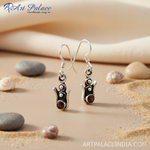 Load image into Gallery viewer, 925 Sterling Silver Garnet Earrings | Women's Jewelry Gift