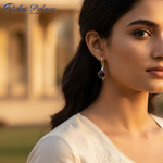 Load image into Gallery viewer, 925 Silver Garnet Drop Earrings for Women | Gemstone Jewelry