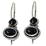 将图像加载到图库查看器中, 925 Silver Onyx Drop Earrings for Women | Daily Wear Jewelry