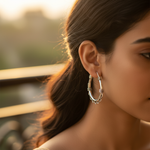 Load image into Gallery viewer, 925 Sterling Silver Hoop Earrings for Women | Daily Wear