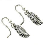 Load image into Gallery viewer, Silver Filigree Drop Earrings | Sterling Silver Dangle Earrings