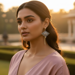 Load image into Gallery viewer, Pendientes colgantes florales de plata 925 para mujer | Joyas colgantes