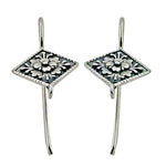 将图像加载到图库查看器中, 925 Silver Floral Drop Earrings for Women | Dangle Jewelry