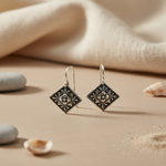 将图像加载到图库查看器中, 925 Silver Floral Drop Earrings for Women | Dangle Jewelry