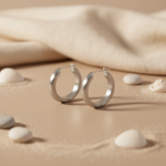 将图像加载到图库查看器中, 925 Silver Hoop Earrings for Women | Simple Daily Wear Jewelry
