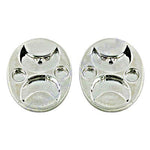 将图像加载到图库查看器中, Silver Tone Metal Oval Dish Decorative Piece | Home Decor