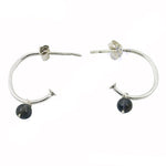 Load image into Gallery viewer, 925 Silver Hoop Earrings with Gemstone | For Women