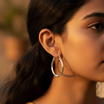 将图像加载到图库查看器中, 925 Silver Hoop Earrings for Women | Daily Wear Jewelry