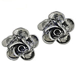 将图像加载到图库查看器中, 925 Silver Rose Flower Stud Earrings | Women's Jewelry Gift