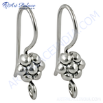 Load image into Gallery viewer, 925 sterling silver flower drop earrings with a polished finish, perfect for any occasion.