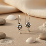 将图像加载到图库查看器中, 925 Silver Flower Drop Earrings for Women | Dainty Jewelry