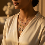 Load image into Gallery viewer, 925 Silver Bunny Pendant Necklace | Pink & Green Gemstones