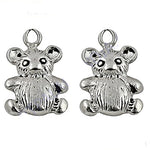 将图像加载到图库查看器中, Silver Teddy Bear Charm Pendant for Jewelry Making
