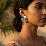 Load image into Gallery viewer, Pendientes de medio aro de plata 925 para mujer | Joyería minimalista