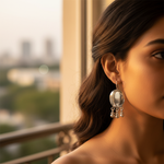 将图像加载到图库查看器中, 女士银色垂坠耳环 | 个性饰品