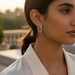 Load image into Gallery viewer, Silver Hoop Earrings for Women | Simple Everyday Jewelry