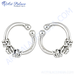 将图像加载到图库查看器中, 925 sterling silver C-shaped ear cuff earrings with detailed design, perfect for women