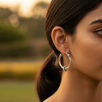 将图像加载到图库查看器中, 925 Silver Hoop Earrings for Women | Daily Wear Jewelry