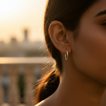 将图像加载到图库查看器中, Silver Hoop Earrings for Women | Daily Wear | Gift