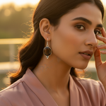 Load image into Gallery viewer, 925 Silver Smoky Quartz Earrings for Women | Dangle Earrings