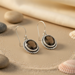 Load image into Gallery viewer, 925 Silver Smoky Quartz Earrings for Women | Dangle Jewelry