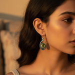 将图像加载到图库查看器中, 925 Silver Peridot Drop Earrings for Women | Green Gemstone Jewelry