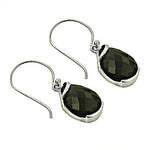 Load image into Gallery viewer, 925 Silver Black Onyx Teardrop Earrings for Women