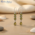 将图像加载到图库查看器中, 925纯银黄水晶水滴耳环(女士款)| 宝石首饰