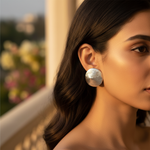 Load image into Gallery viewer, Silver Textured Stud Earrings | Women's Jewelry | Daily Wear