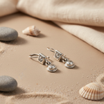 将图像加载到图库查看器中, 925纯银白色托帕石水滴耳环,女士款 | 垂坠式耳环