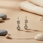 将图像加载到图库查看器中, 925 Silver White Topaz Drop Earrings for Women | Dangle Jewelry