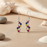 Load image into Gallery viewer, 925 Silver Gemstone Drop Earrings for Women | Colorful Jewelry